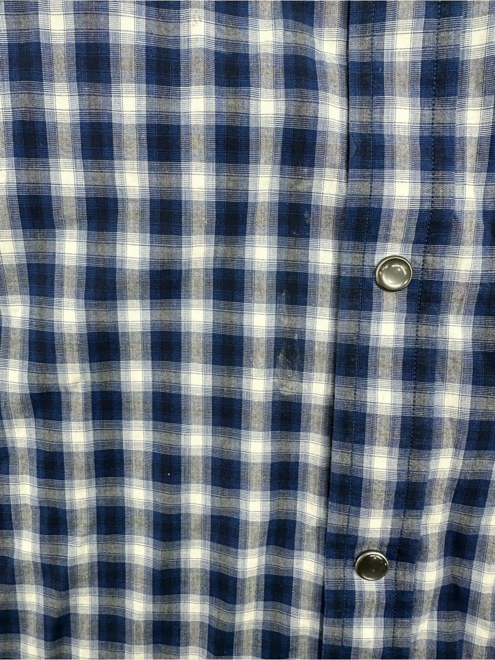 Banana Republic Blue and White Plaid Button-Down Shirt